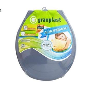 ASSENTO SANIT CINZA ESCURO ALMOFADADO GRANPLAST
