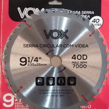 DISCO DE SERRA PARA MADEIRA 230X25 40 DENTES VOX