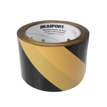 FITA ZEBRADA DEMARCAÇÃO 65MMX150M AM/PR BRASFORT