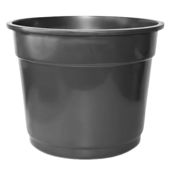 VASO PLASTICO PRETO REDONDO