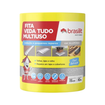 FITA BRASILIT MULTIUSO ALUMINIO 15CMX10M