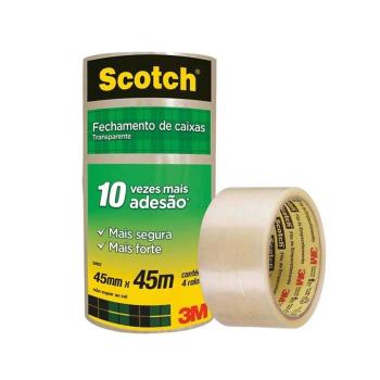 FITA EMPACOTAMENTO 3M SCOTCH TRANSP 45MMX45M
