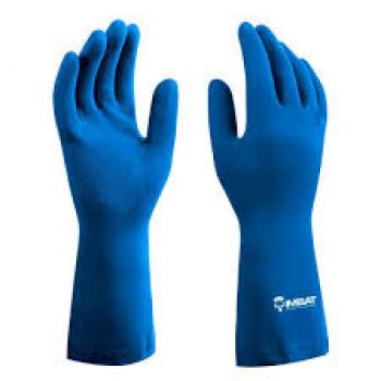 LUVA LATEX AZUL FORRADA 10 IMBAT
