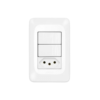 2.INTERRUPTOR 1.TOMADA 10A 2P+T ZEFFIA PIAL LEGRAND.