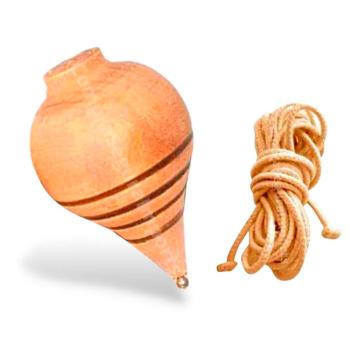 PIÃO DE MADEIRA POLIDO