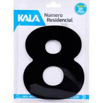 NUMERO RESIDENCIAL N8 PRETO 12,5CM KALA