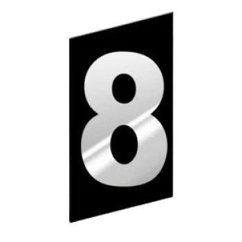 NUMERO RESIDENCIAL ESPELHO 10X15-8