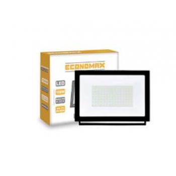 REFLETOR LED SLIM 100W 6000LM 6500K PT ECONOMAX.