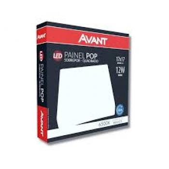 PAINEL LED SOB QUAD 12W 6500K BI AVANT.