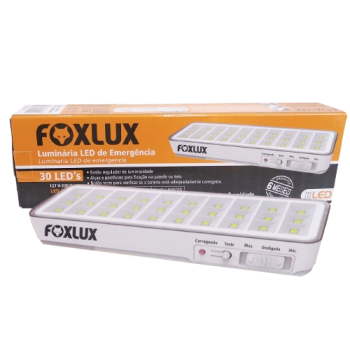 LUMINARIA DE EMERGÊNCIA 30 LED FOXLUX