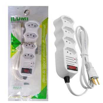 FILTRO DE LINHA 4 VIAS BR 1MT ILUMI