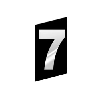 NUMERO RESIDENCIAL DE VIDRO N7