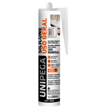 SILICONE PRETO HIB 280ML/290G UNIPEGA