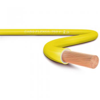 FIO CABO FLEX 1X2,5MM AMARELO SIL 1MT