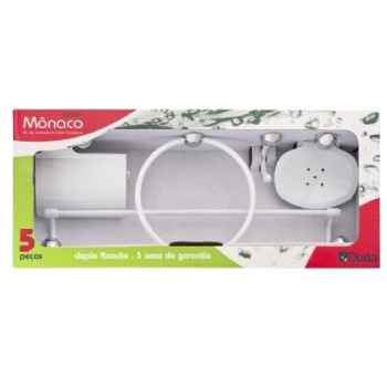 KIT BANHEIRO 5PÇS BRANCO DUDA