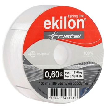 LINHA PESCA 0,60MM CRYSTAL 100M EKILON