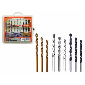 JOGO DE BROCA MADEIRA/WIDEA/AR 09 PC BESTFER