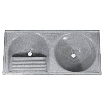 TANQUE DUPLO 1,00X0,50CM IMASIL CINZA