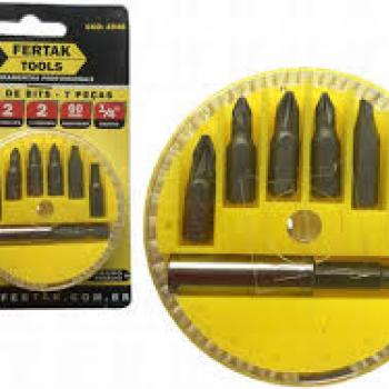 JOGO DE BITS MAGNETICO 7PÇS 1/4 FERTAK