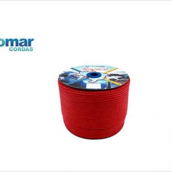 CORDA 12MM VERMELHA TRANÇADA 1MT RIOMAR