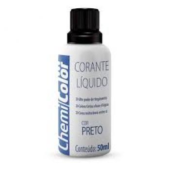 CORANTE PRETO 50ML CHEMICOLLOR.