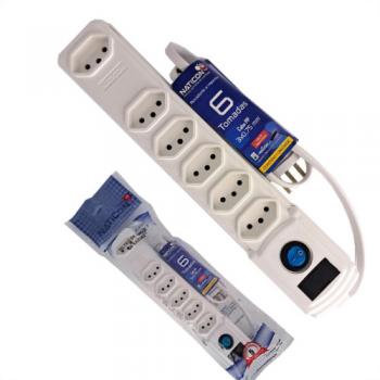 FILTRO DE LINHA NATICON 2P+T 6 TOM 1M BRANCO