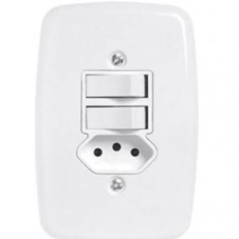 2.INTERRUPTOR 1.TOMADA 10A 2P+T PLUZIE IDEALE