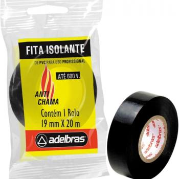 FITA ISOLANTE ANTI CHAMA 19MMX20MT ADELBRAS