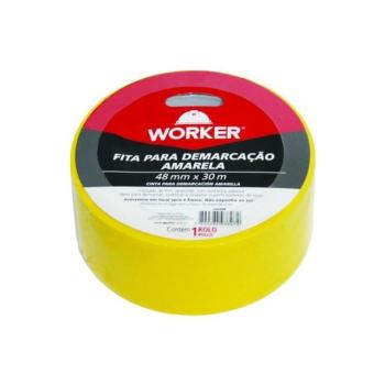 FITA DEMARCACAO AMARELA ADESIVA 48MMX30M WORKER
