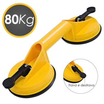 VENTOSA P/ VIDRO E PORCELANA DUPLO 80KG THOMPSON