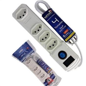 FILTRO DE LINHA NATICON 2P+T 4 TOM 1M BRANCO