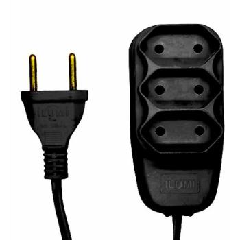 EXTENSAO 8M FIO PAR 2P PT ILUMI
