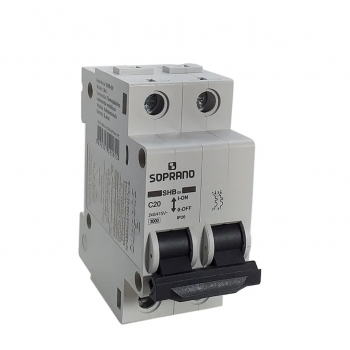 DISJUNTOR  C 20A BR DIN BIPOLAR SOPRANO