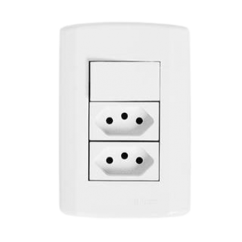 1.INTERRUPTOR 2.TOMADA 10A 2P+T IDEALE PLUZIE.