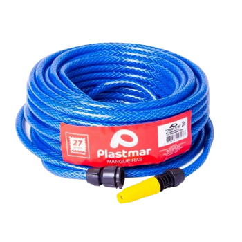 MANGUEIRA JARDIM TRANÇADA AZUL 10MT PLASTMAR GARDEN TOP