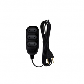 EXTENSÃO ELETRICA 4,5M PARAL 2P PRETA ILUMI