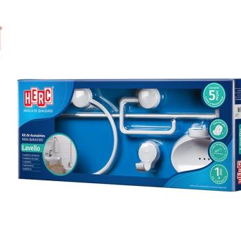 KIT HERC P/BANHEIRO LAVELLO PLAST BR C/05
