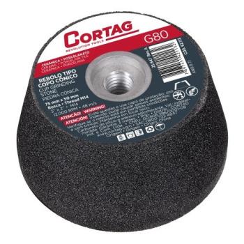 REBOLO COPO CONICO M14 G080 75X50MM CORTAG