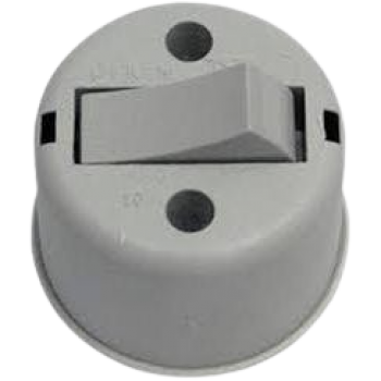 INTERRUPTOR REDONDO EXTERN. SIMPLES PLUZIE. BRANCO