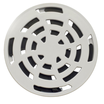 GRELHA PARA RALO REDONDA  ABRE E FECHA BRANCA 100MM LUCONI
