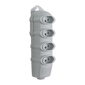 TOMADA DN1730 BARRA 4X20A 2P+T CINZA LEGRAND