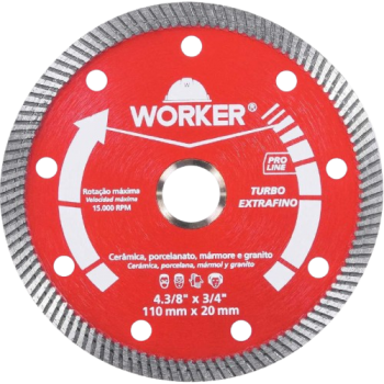 DISCO DIAM. PORC. CER 110X20MM WORKER