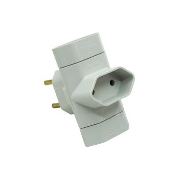 ADAPTADOR 3 SAIDAS 2P 10A CINZA ILUMI