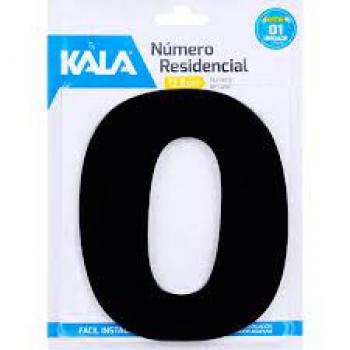 NUMERO RESIDENCIAL N0 PRETO 12,5CM KALA