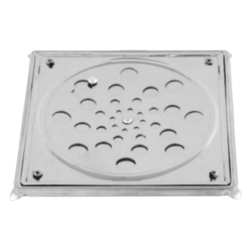 GRELHA ROTATIVA INOX QUADRADA CROMADA 10CM LR METAIS