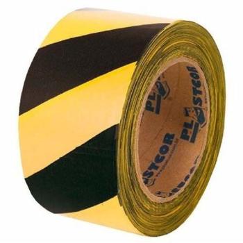 FITA ZEBRADA PRETO/AMARELO 200M PLASTCOR