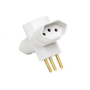 ADAPTADOR 3 SAIDAS 2P+T 10A BR PLUZIE
