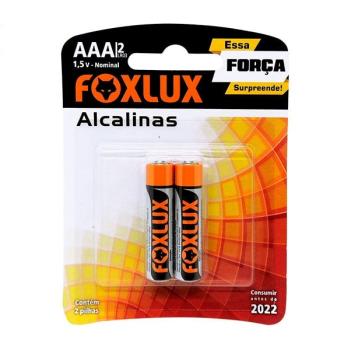 PILHA FOXLUX ALCALINA PALITO AAA 1,5V C/2