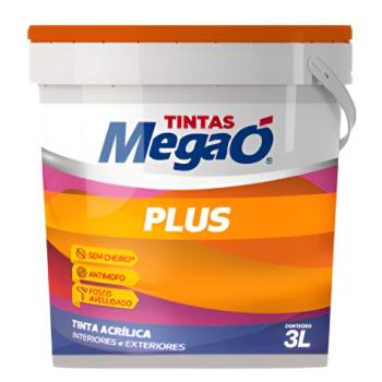 TINTA ACRÍLICA EXTERIOR CINZA MEDIO 3L MEGAO PLUS
