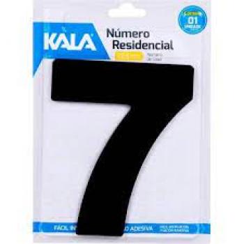 NUMERO RESIDENCIAL N7 PRETO 12,5CM KALA